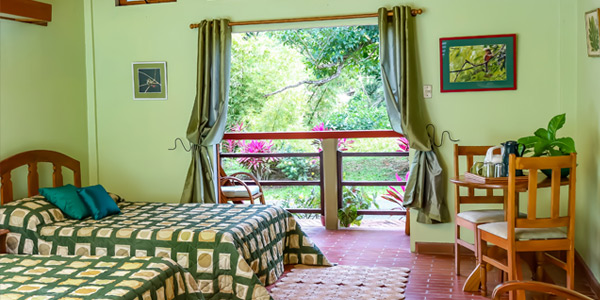 A typical deluxe hotel room at Cuffie River Nature Retreat